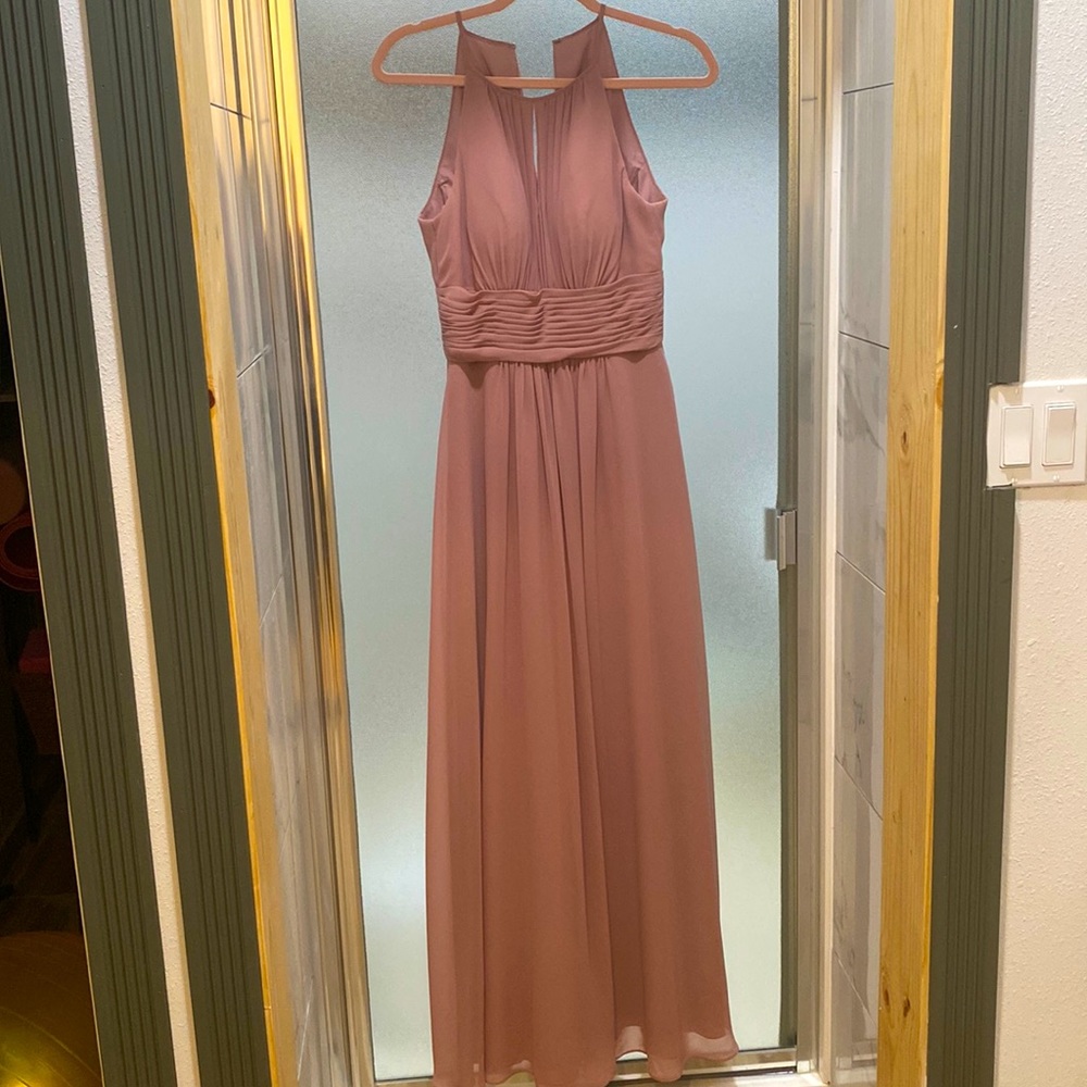 AZAZIE MAUVE A-LINE CHIFFON DRESS SIZE M